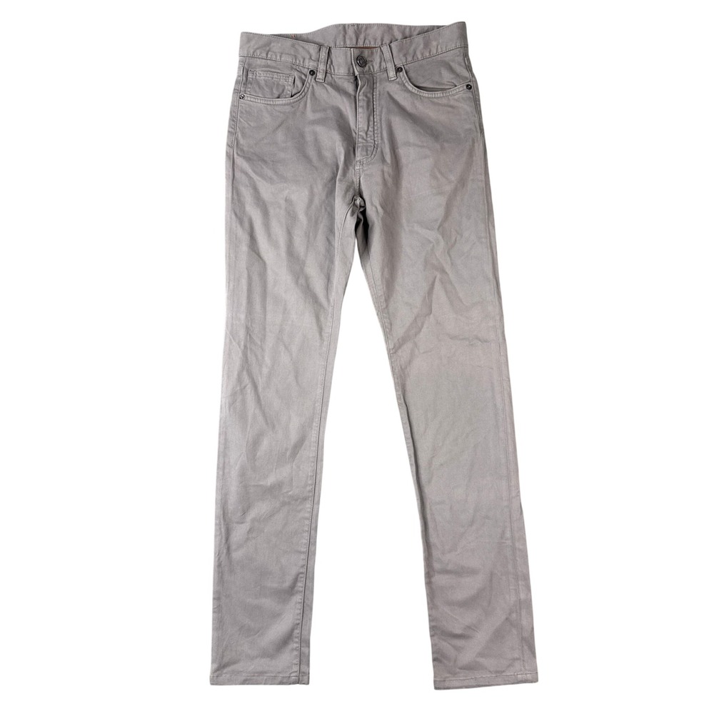 Zegna City Slim Fit Gray Cotton Stretch Trousers Pants Size 30 E8PZW